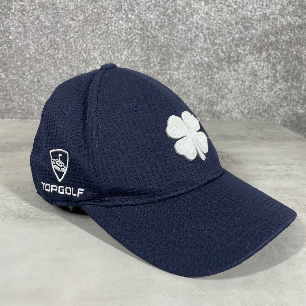 Black Clover Golf Cap Hat Size Small Topgolf Live Lucky Mesh Performance Navy